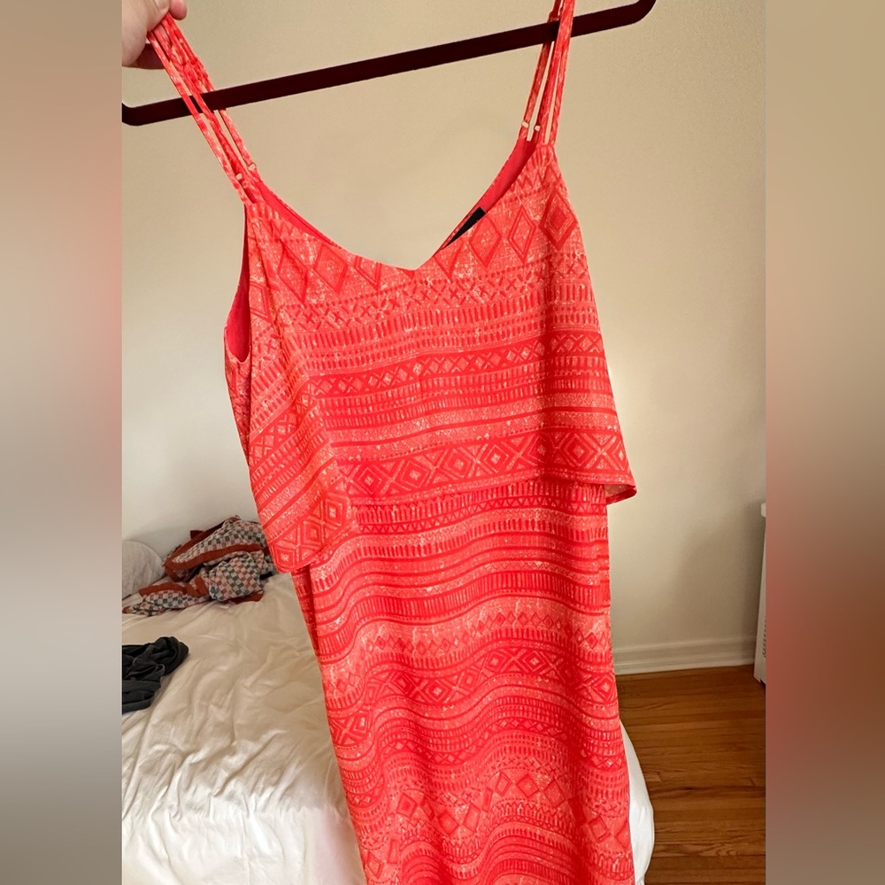 Sanctuary Orange Maxi Dress Bohemian Print